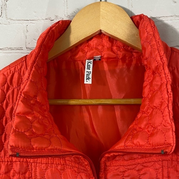 KATE PARK ORANGE LIGHTLY PADDED VEST WOMENS PLUS SIZE 1X - Picture 4 of 11